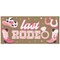 Big Dot of Happiness Last Rodeo Kraft Paper Banner, Pink Cowgirl Bachelorette Party Banner, Printed Brown Paper Party Sign Decoration – 1 Count
